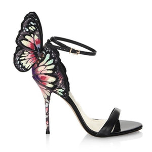 Crystal Butterfly High Heels Sandals Shoes