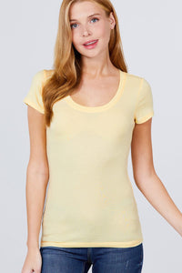 Short Sleeve Scoop Neck Tee