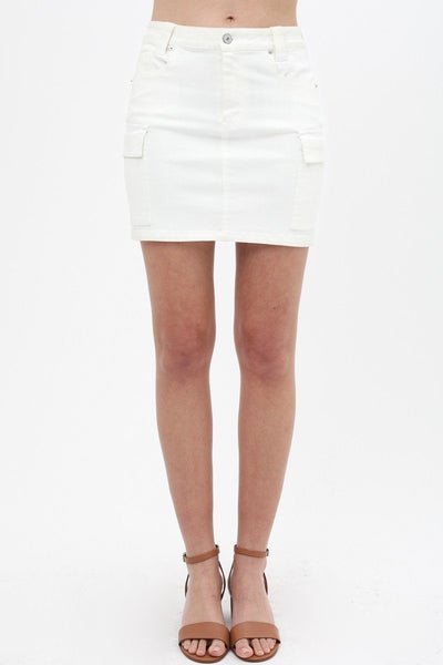 Cargo Cotton Span Mini Skirt