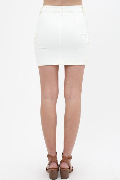 Cargo Cotton Span Mini Skirt