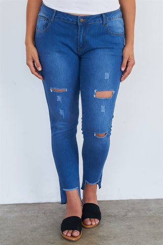 Plus Size Medium Blue Ripped Pants