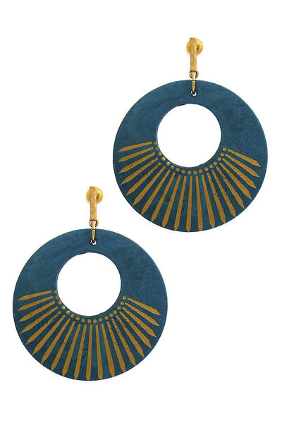 Fashion Wooden Circle Drop Earring