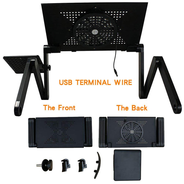 Laptop Portable Table Stand With Adjustable Folding Ergonomic Design.