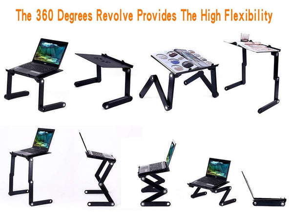 Laptop Portable Table Stand With Adjustable Folding Ergonomic Design.