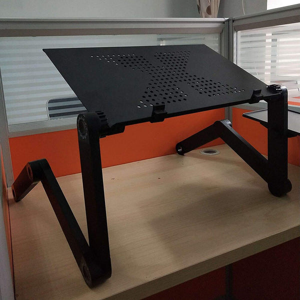 Laptop Portable Table Stand With Adjustable Folding Ergonomic Design.