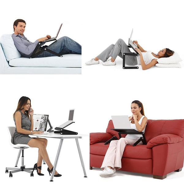 Laptop Portable Table Stand With Adjustable Folding Ergonomic Design.