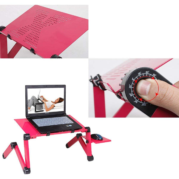 Laptop Portable Table Stand With Adjustable Folding Ergonomic Design.