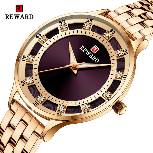 REWARD Women Fashion Luxury Quartz Waterproof Wristwatch