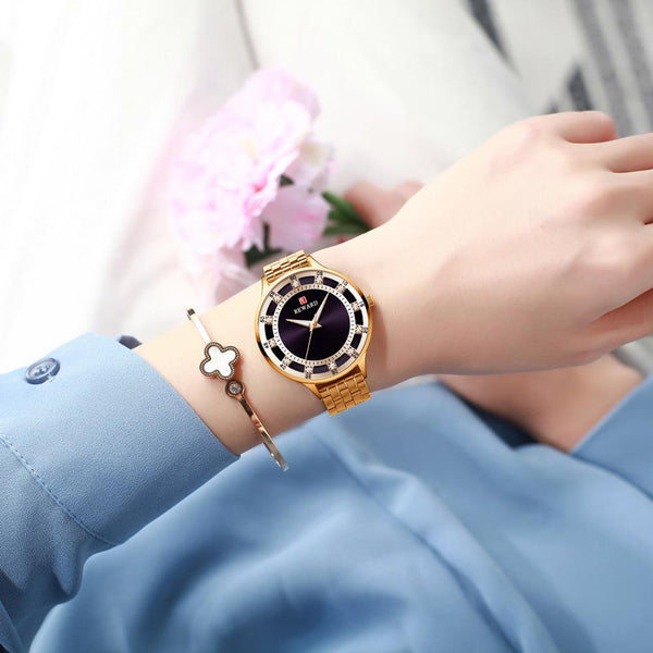 REWARD Women Fashion Luxury Quartz Waterproof Wristwatch