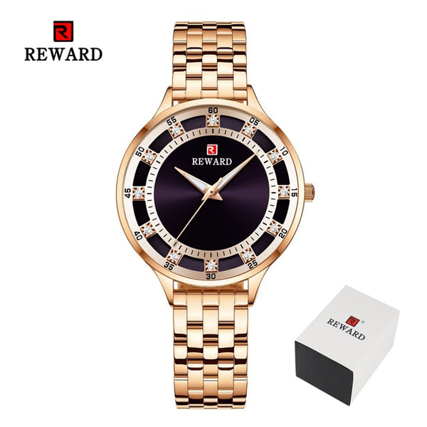 REWARD Women Fashion Luxury Quartz Waterproof Wristwatch