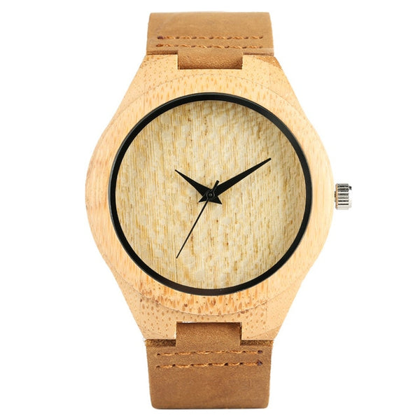 YISUYA New Fashion Handmade Nature Wood Bamboo Quartz Watch For Men and Women