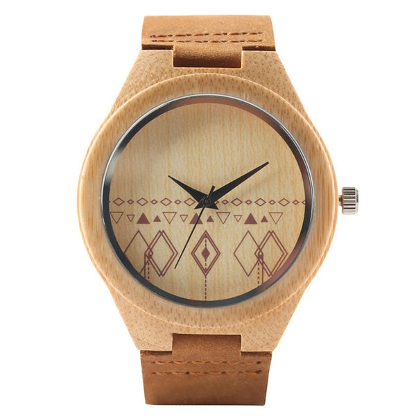 YISUYA New Fashion Handmade Nature Wood Bamboo Quartz Watch For Men and Women