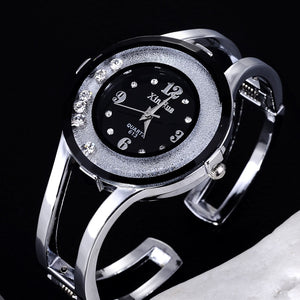 2020 XINHUA Trending Fashion Stainless Steel Bracelet Bangle Rhinestone Party Watches