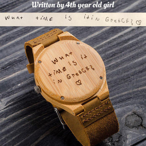 Hot Trending His-and-hers Wooden Watches Write Your words on The Watch Perfect Gift.