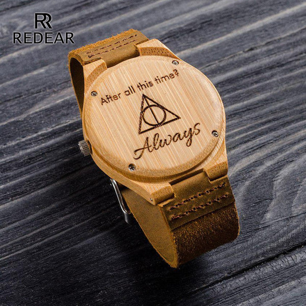 Hot Trending His-and-hers Wooden Watches Write Your words on The Watch Perfect Gift.